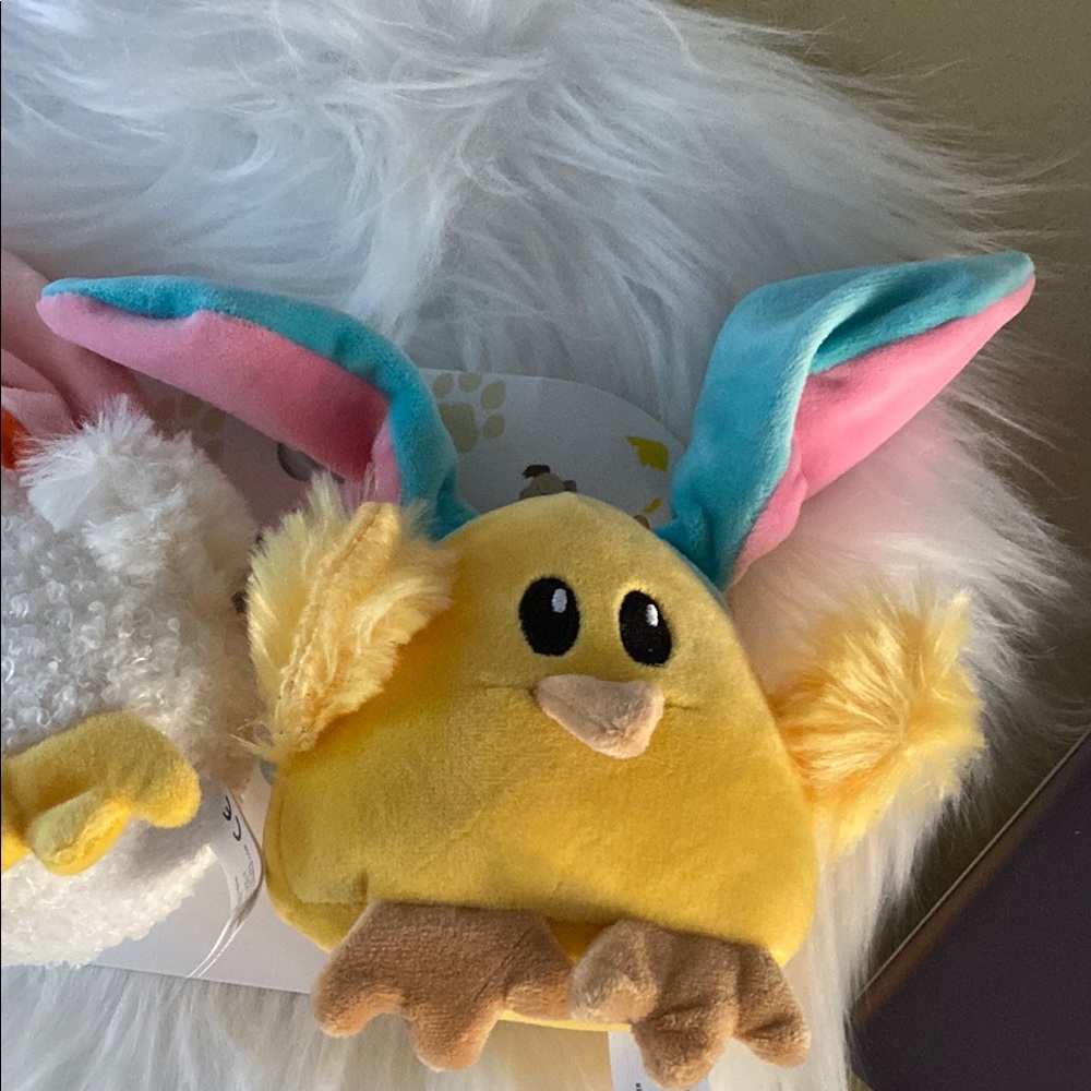 NWT dog toys Cute Plush Chick and Bunny Set - Picture 3 of 4